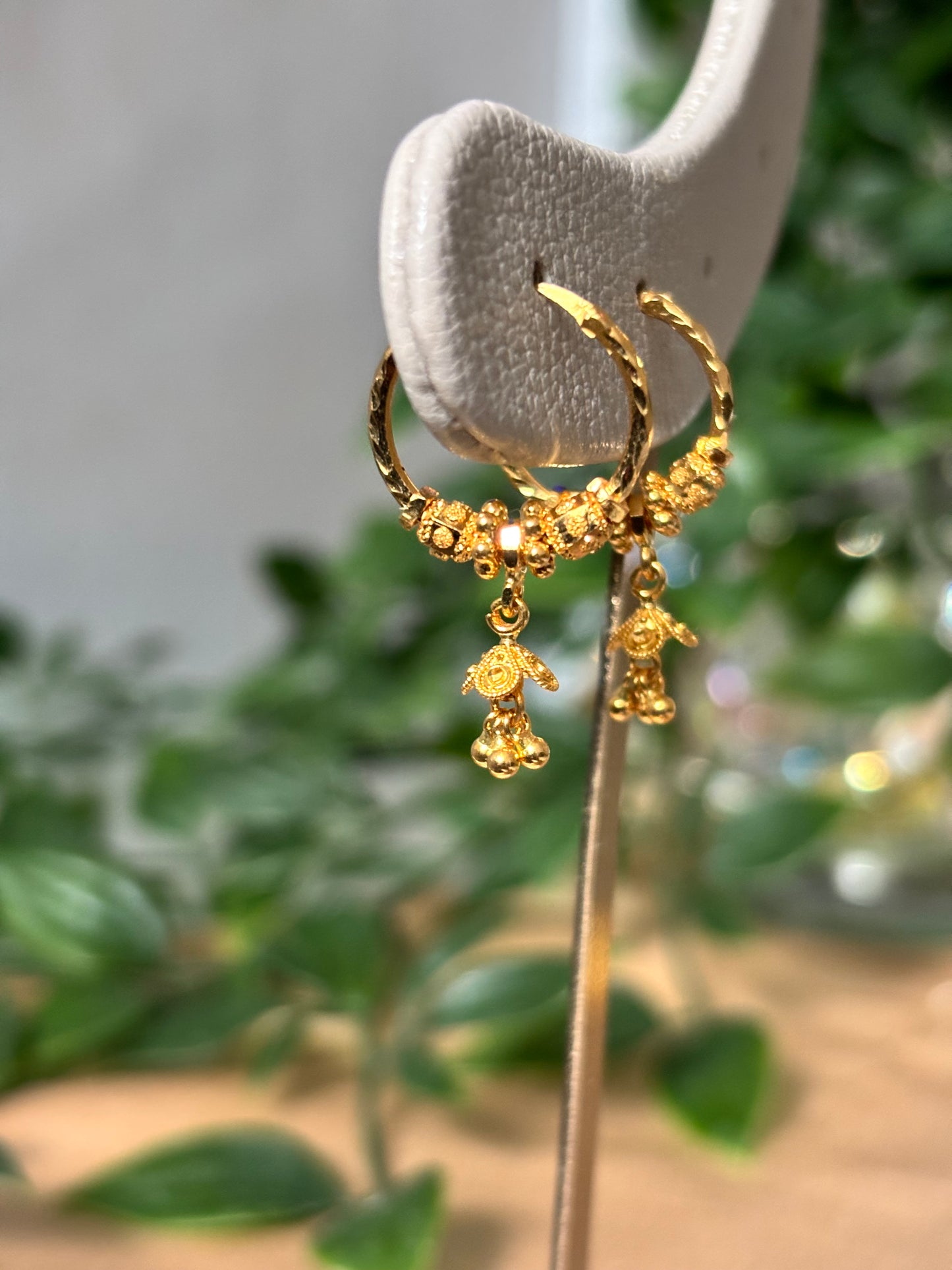22ct gold hoops