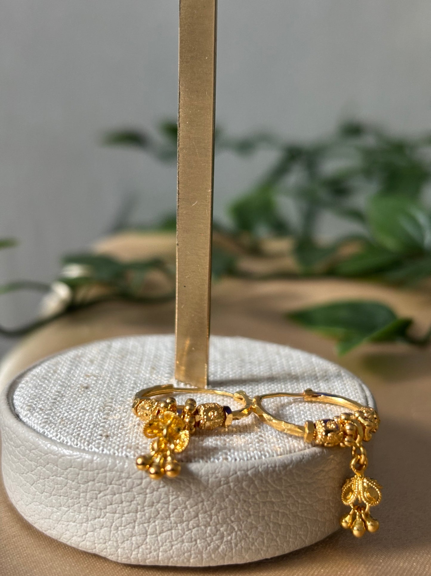 22ct gold hoops