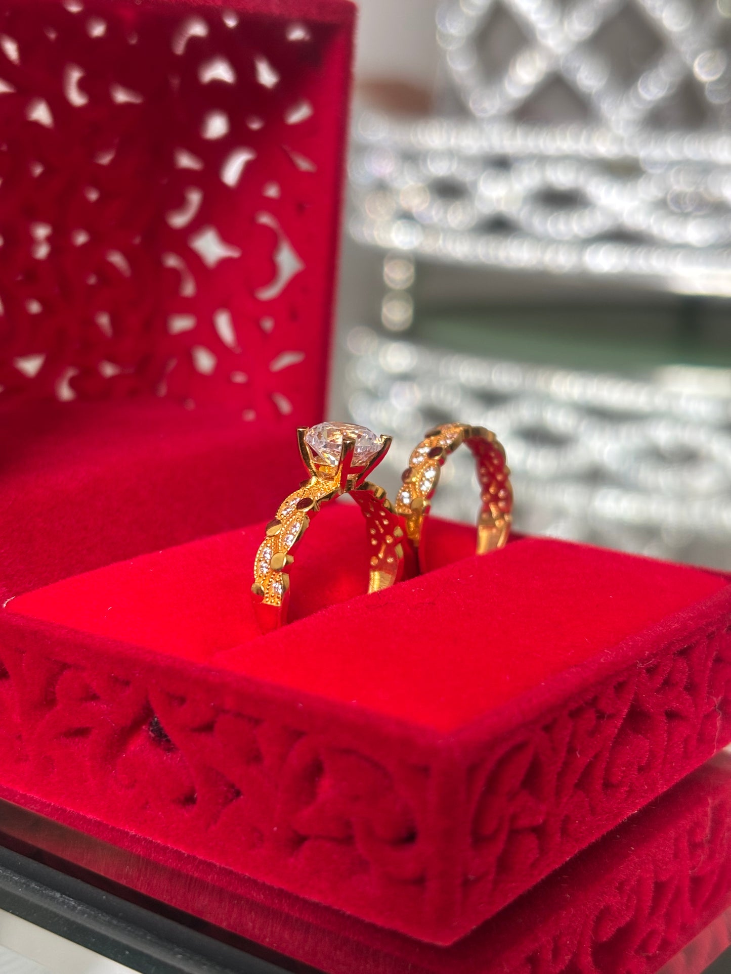 22ct gold double ring