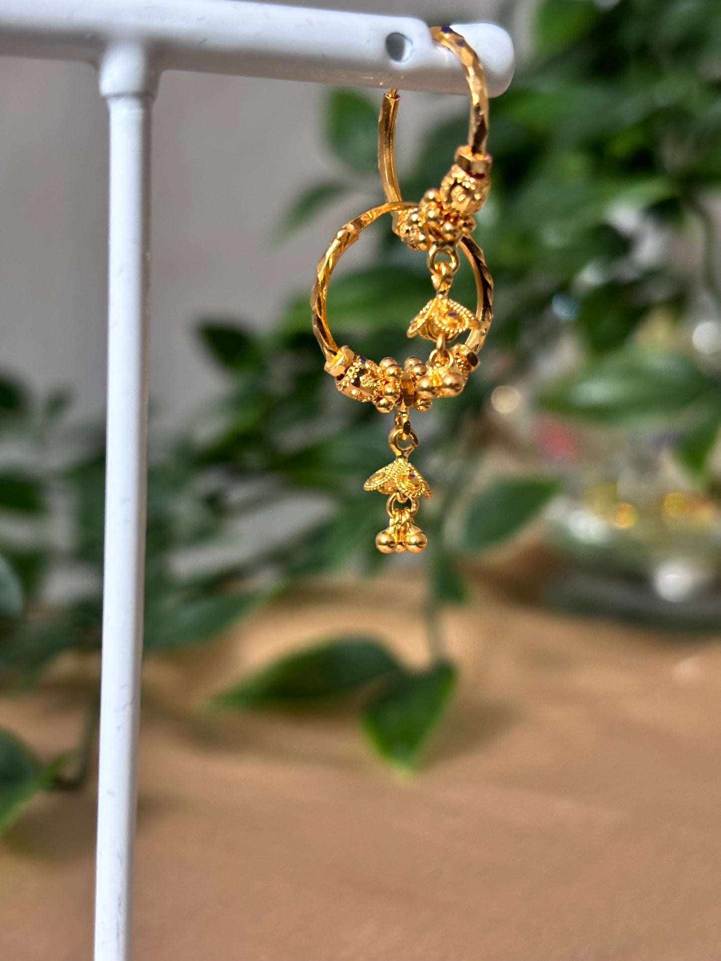 22ct gold hoops