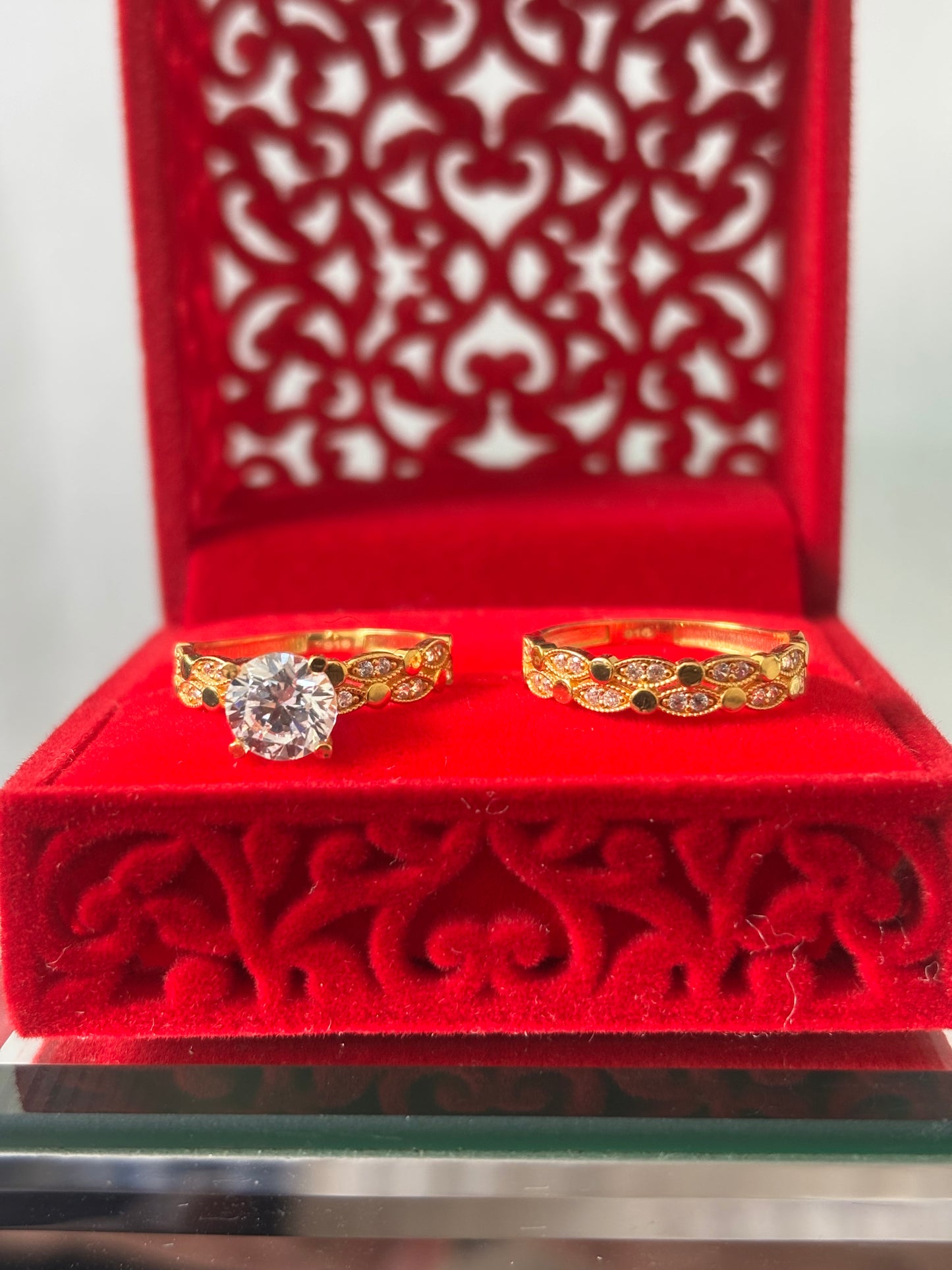 22ct gold double ring