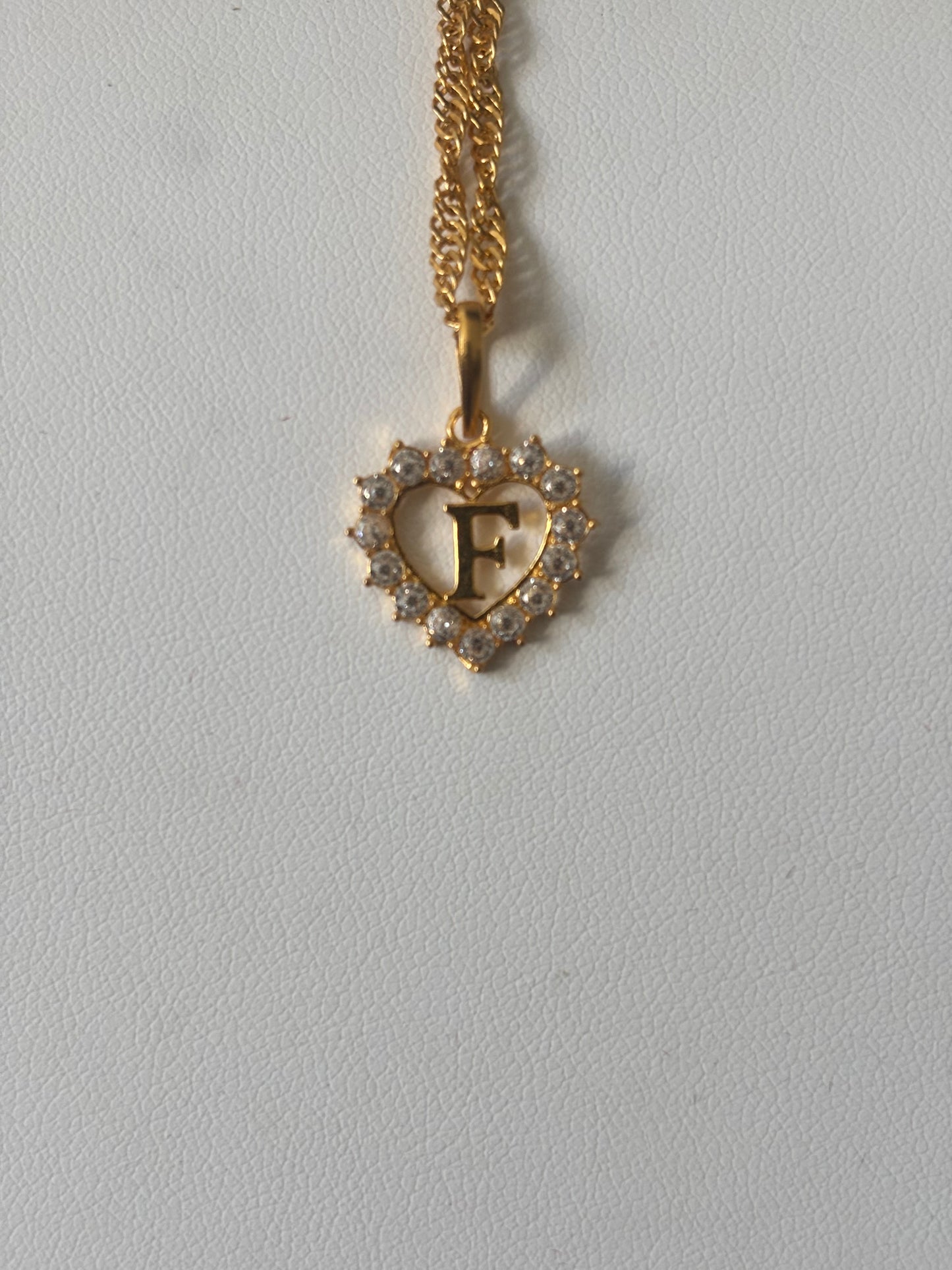 22ct gold F pendant