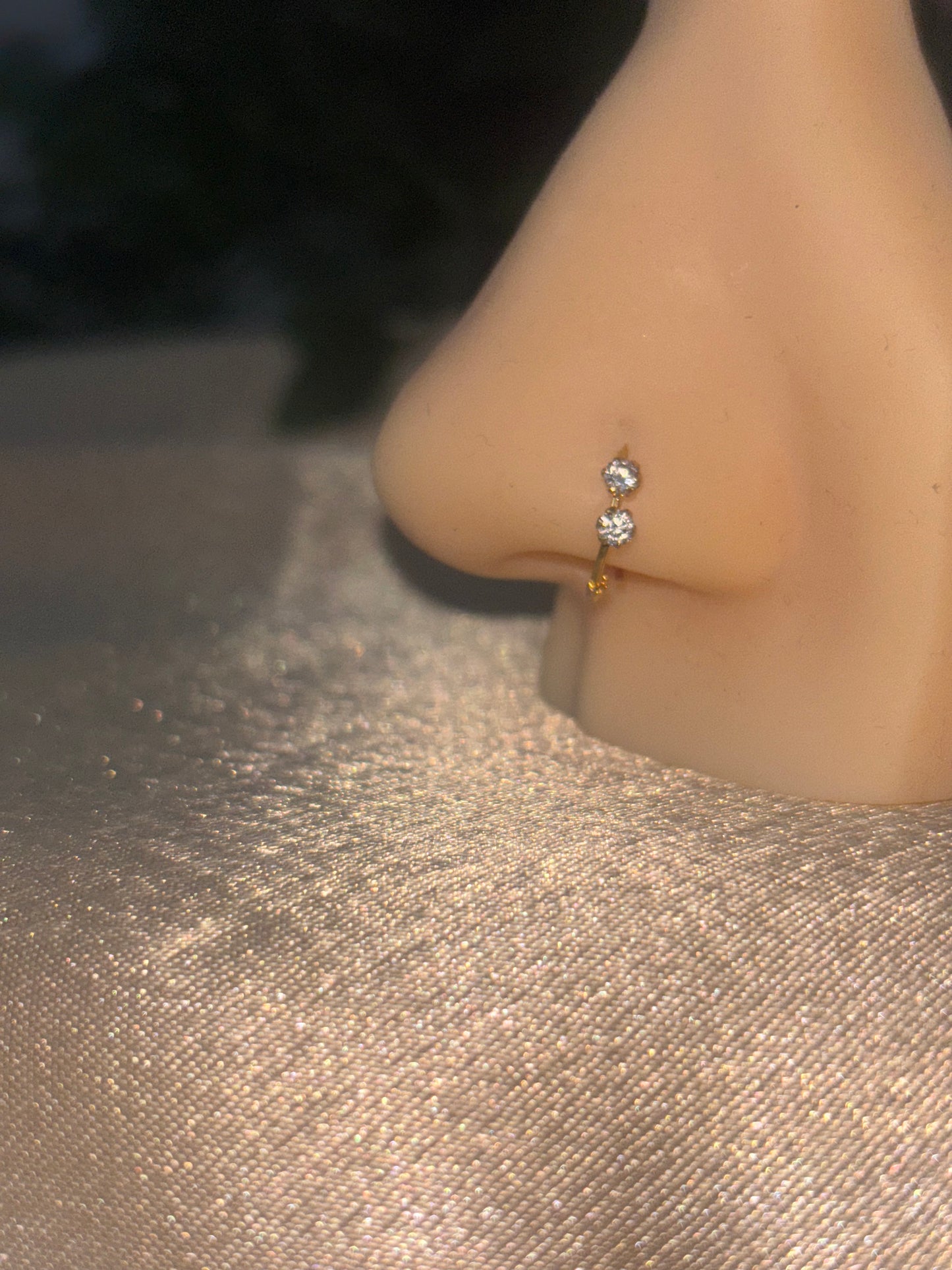 18ct gold nose ring