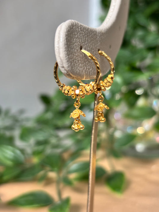 22ct gold hoops
