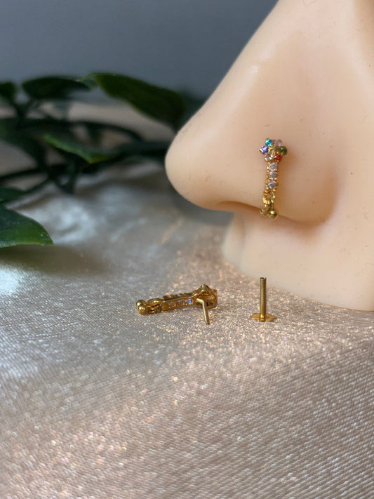 14ct gold nose stud