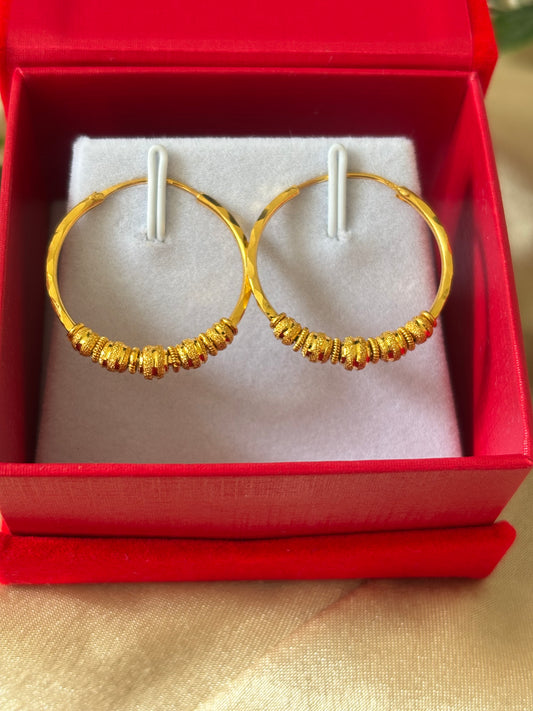 22ct gold hoop earrings