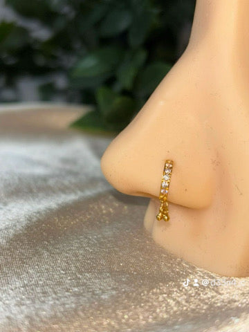 18ct gold nose ring