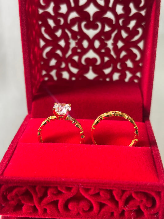 22ct gold double ring