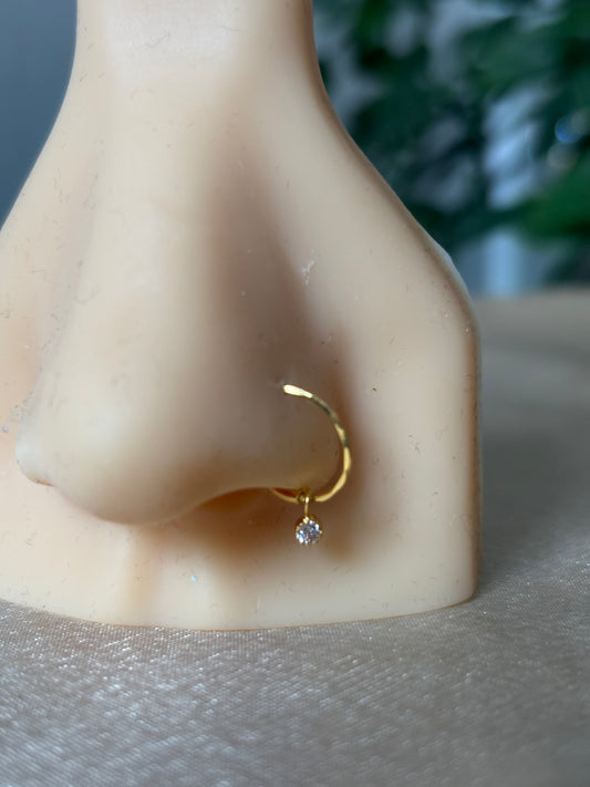18ct gold nose ring