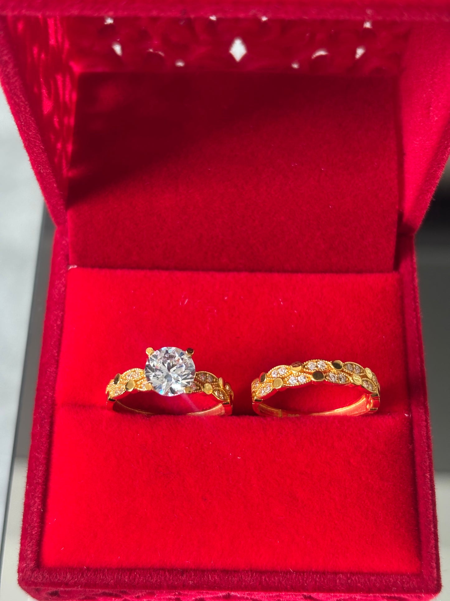 22ct gold double ring